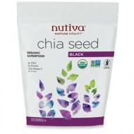 Nutiva organic non-gmo raw premium black chia seeds 32 ounce