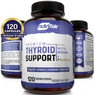 Nutriflair Thyroid Support complex with iodine - natural supplement - weight loss metabolism boost helps increase energy levels