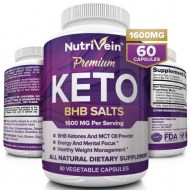 Nutrivein Premium Keto Weight Loss Supplement 1600 mg 60 Capsules
