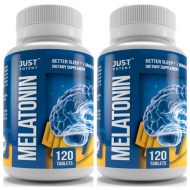 Pharmaceutical Grade Melatonin Supplement by Just Potent | 10mg Tablets | Better Sleep | Brain Health | 2-Pack - 120 Count Per