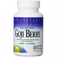 Planetary Herbals Goji Berry Ext 700 Mg Vegetarian Capsules 45 Count