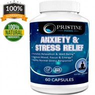 Pristine Food\'s Anti Anxiety Stress Relief Supplement Natural Plant Based Herbal Blend Anxiety Relief Fatigue Support Mental