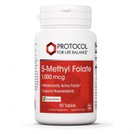 Protocol For Life Balance - 5-Methyl Folate 1000 mcg - Metabolically Active Folic Acid 5-MTHF - Supports Brain Heart - Nerve