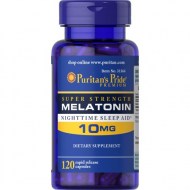 Puritans Pride Super Strength Melatonin Rapid Release Capsules 10 Mg 120 Ct