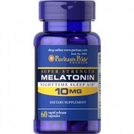 Puritans Pride Super Strength Melatonin Rapid Release Capsules 10 Mg 60 Ct
