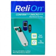 ReliOn Confirm Micro Blood Glucose Test Strips 50 Ct