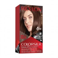 Revlon Colorsilk Beautiful Color Permanent Hair Dye with Keratin 100% Gray Coverage Ammonia Free 33 Dark Soft Brown