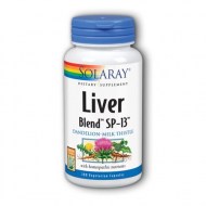 Solaray Liver Blend SP-13 | Healthy Liver - Kidney Support with Milk Thistle Dandelion Artichoke Leaf Kelp Peppermint Aerial 