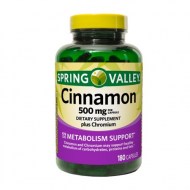 Spring Valley Cinnamon Plus Chromium Capsules 500 mg 180 Count