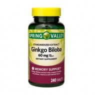 Spring Valley Ginkgo Biloba Extract Tablets 60 mg 240 Count