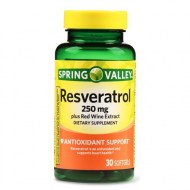 Spring Valley Resveratrol plus Red Wine Extract Softgels 250 mg 30 Ct