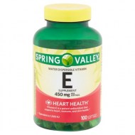 Spring Valley Water Dispersible Vitamin E Supplement Softgels 450 mg 100 count