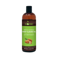 Sweet Almond Oil by Sky Organics (16oz Large Bottle) 100% Pure Cold-Pressed Organic Almond Oil. Great As Baby Oil- Anti