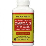 Trader Joe\'s Omega-3 Fatty Acids 1200mg Fish Oil 90softgels Odorless