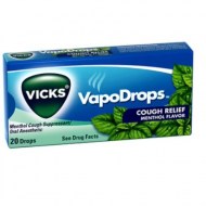 Vicks VapoDrops Cough Relief Drops Menthol Flavor 20 Each