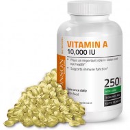 Vitamin A 10000 IU Premium Non-GMO Formula Supports Healthy Vision - Immune System and Healthy Growth 250 Softgels