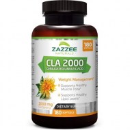 Zazzee CLA 2000 mg 180 Softgels High-Potency Conjugated Linoleic Acid High Dosage for Weight Management NEW